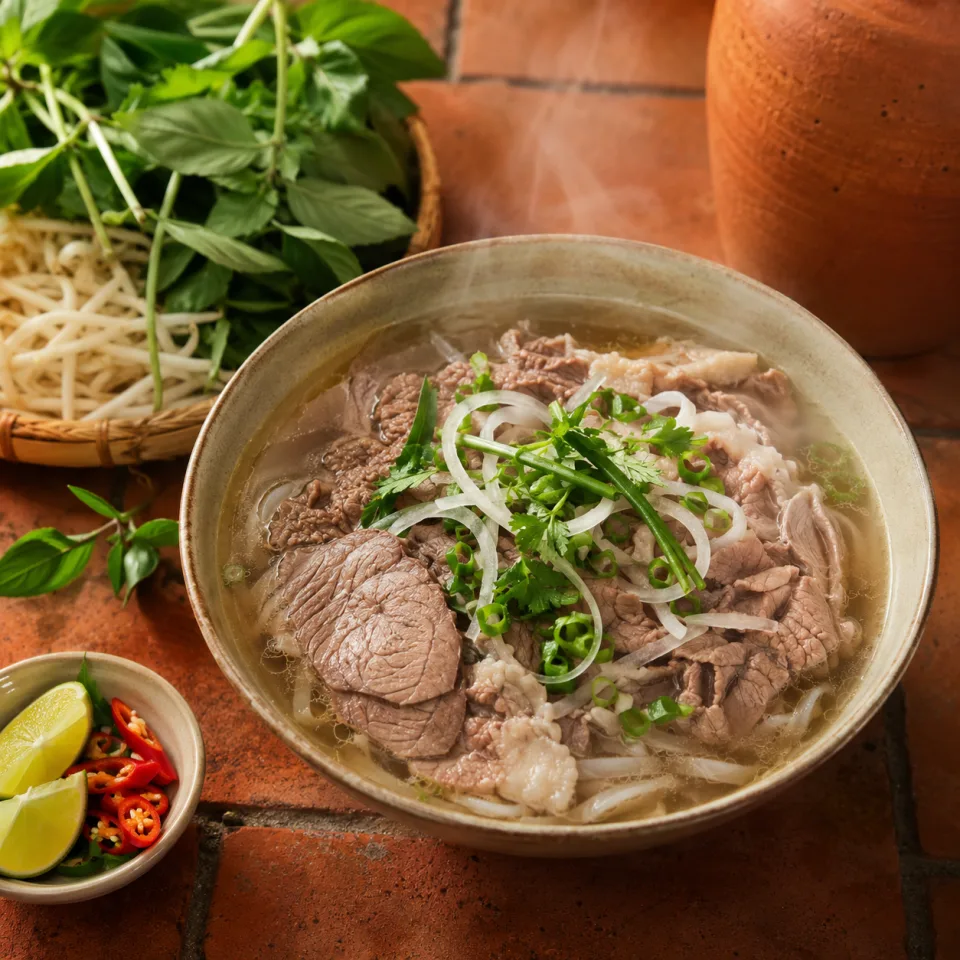 Khu bếp và quầy phục vụ tại Phở Toàn 62